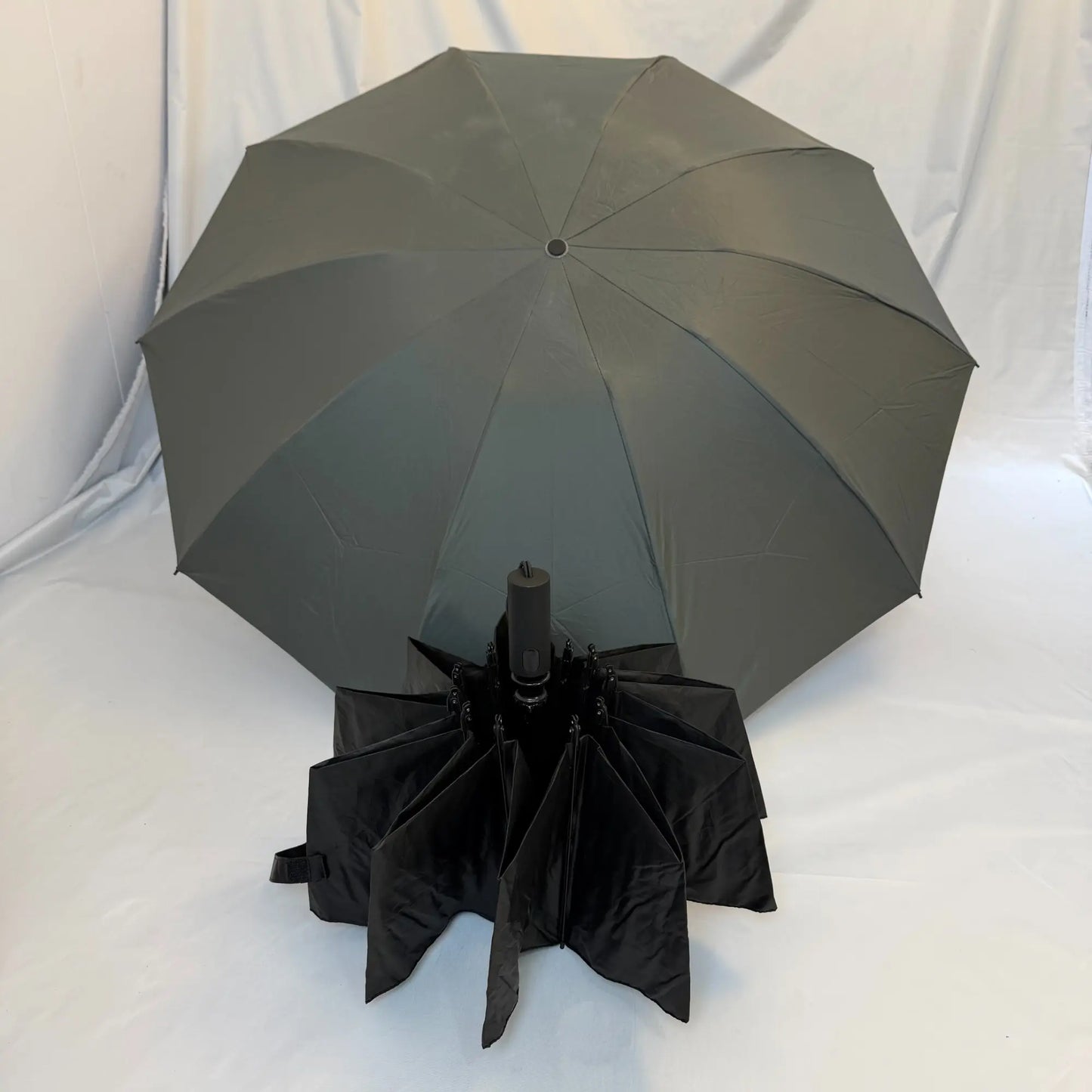 Large Auto Open Close Folding Umbrella with Loop Handle, Waterproof Portable Rain Umbrella for Car, Outdoor & Travel