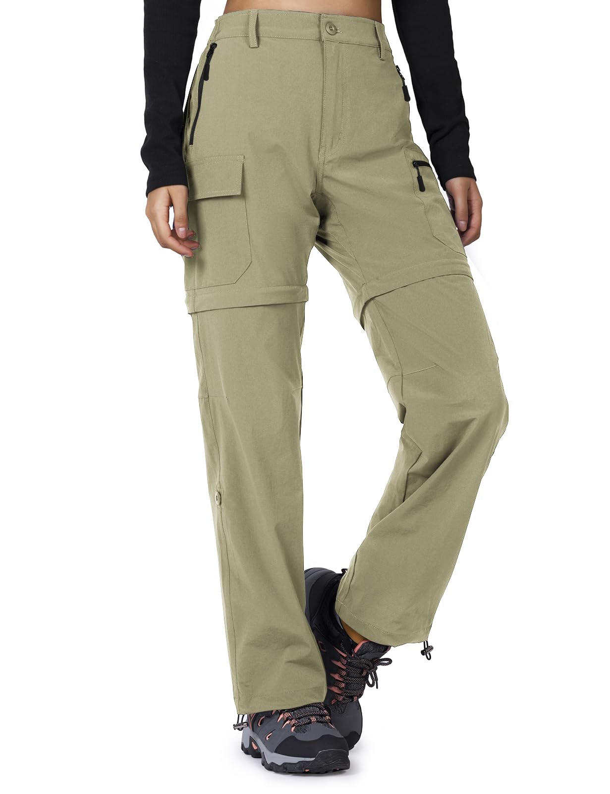Cycorld Women's Convertible Hiking Pants Lightweight | Breathable, Quick Dry, Water Resistant, Stretch, 3-in-1, Zip off, All-Weather Adaptable, Ideal for Outdoor, Travel & Daily