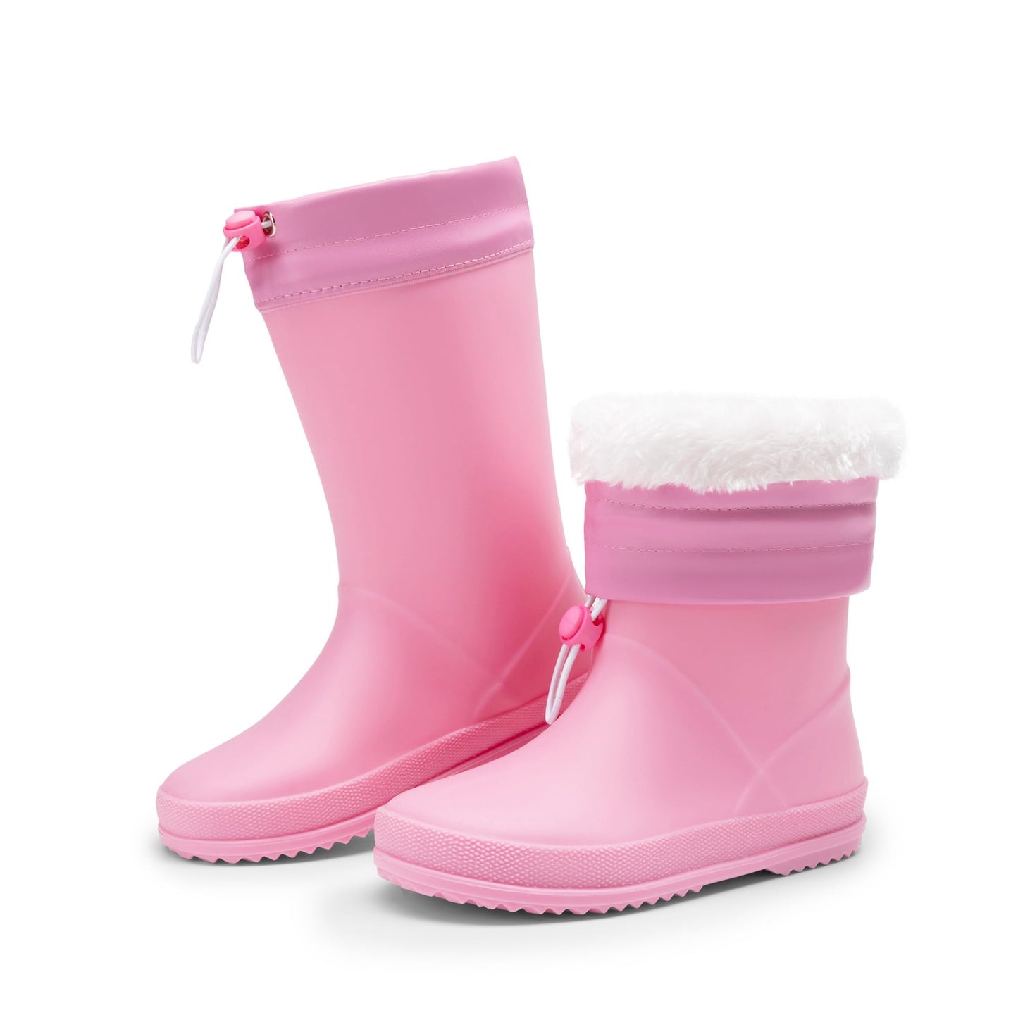 DREAM PAIRS Kids Waterproof Fleece Lined Rain Boots | Lightweight,Non-Slip Outsole,Easy-On,Outdoor Rainy Play,Unisex Boys Girls Toddler