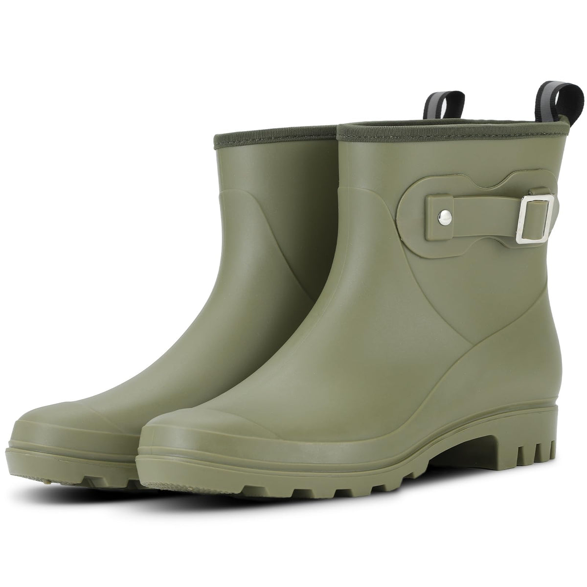 Short Rain Boots for Women Waterproof Chelsea Ankle Rubber Garden Shoe | Non-Slip Rubber Boots Lightweight Outdoor Gardening Shoes Work Booties with Arch Support Removable Comfort Insole