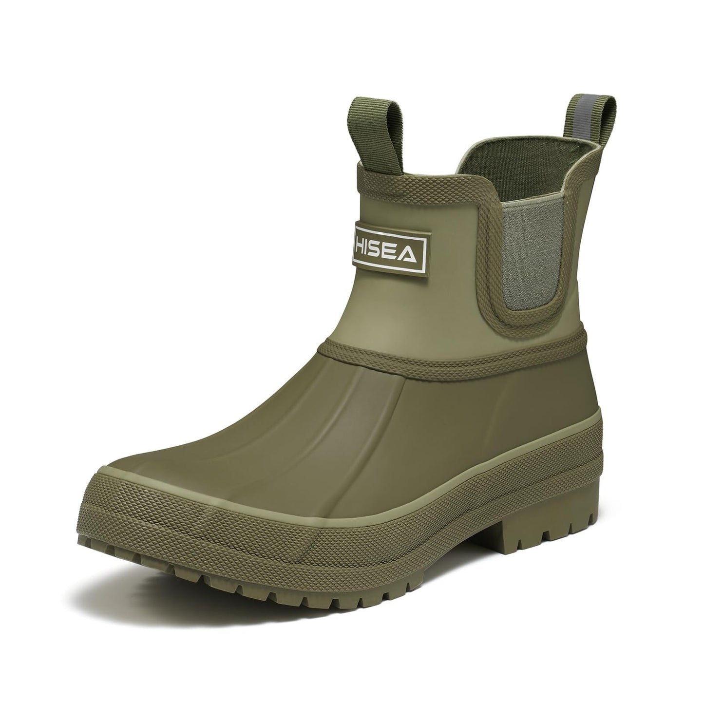 HISEA Women's Duck Chelsea Rain Boots Waterproof Ankle Garden Shoes | Short Rubber Mud Booties, Non-Slip Sole, Warm and Comfortable for Barn, Yard Work, Farm, Dog Walking