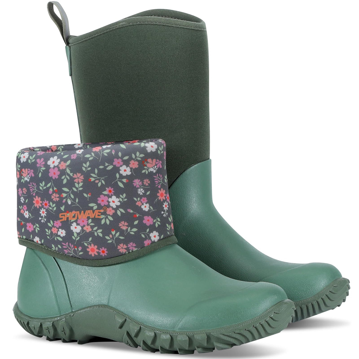 Women's Rain Boots Waterproof Garden Boots Rubber Mud Boots | Insulated Rubber Boots for Women Ultra Breathable Water Mud Boots Gardening Yard Farm Boot Outdoor