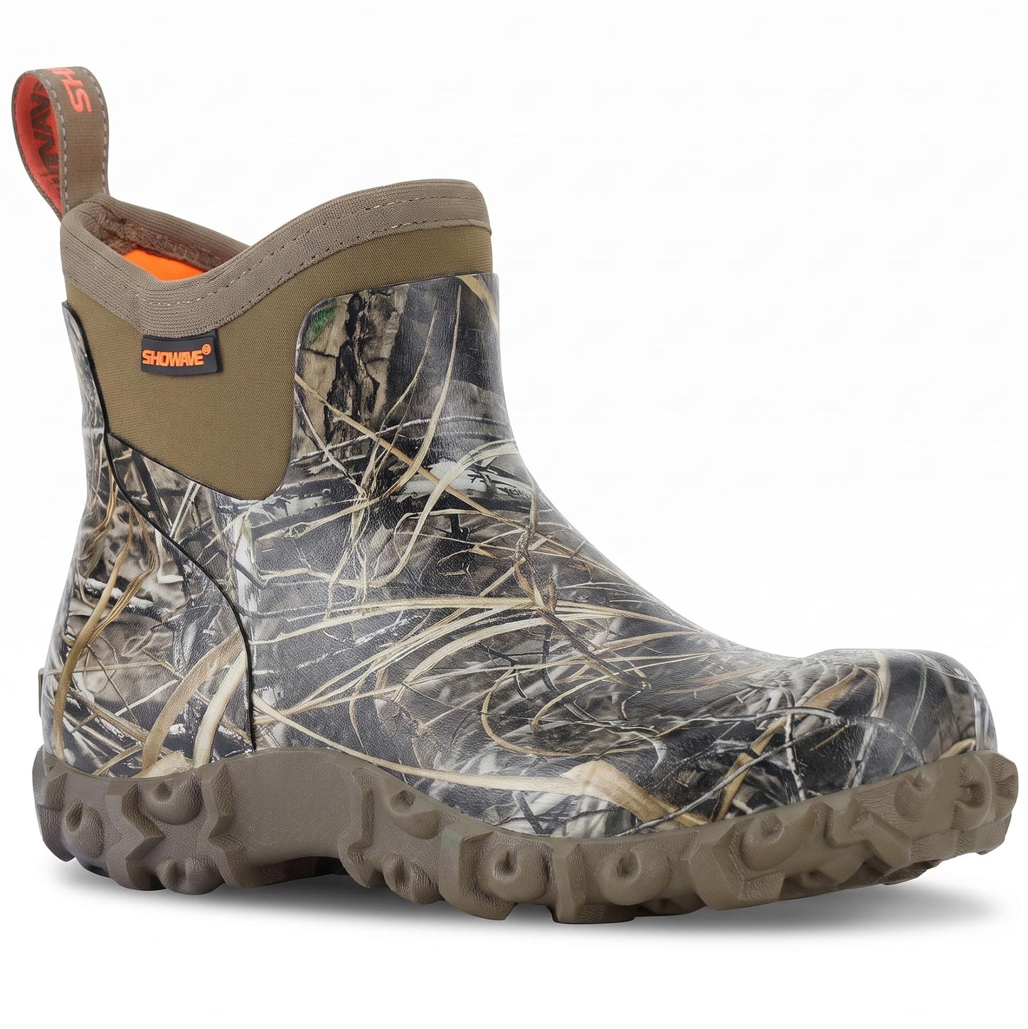 Men's Ankle Rain Boots Waterproof Rubber Garden Boot Mud Booties | Breathable Hunting Booties Insulated Mud Boots, Non-Slip, Durable Slip-On Garden Boots for Farm Yard Chore Fishing