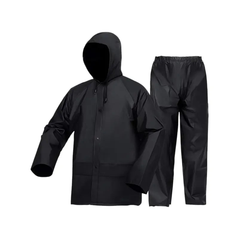 EVA Ultra-Lite Rain Coat with Pants for Men Women Waterproof Rain Suit for Sport, Breathable Lightweight Rainwear with Pants Rain ,Rain Suits for Ultra-Lite Waterproof Protective Rain coats Rain Gear Workwear (Black)