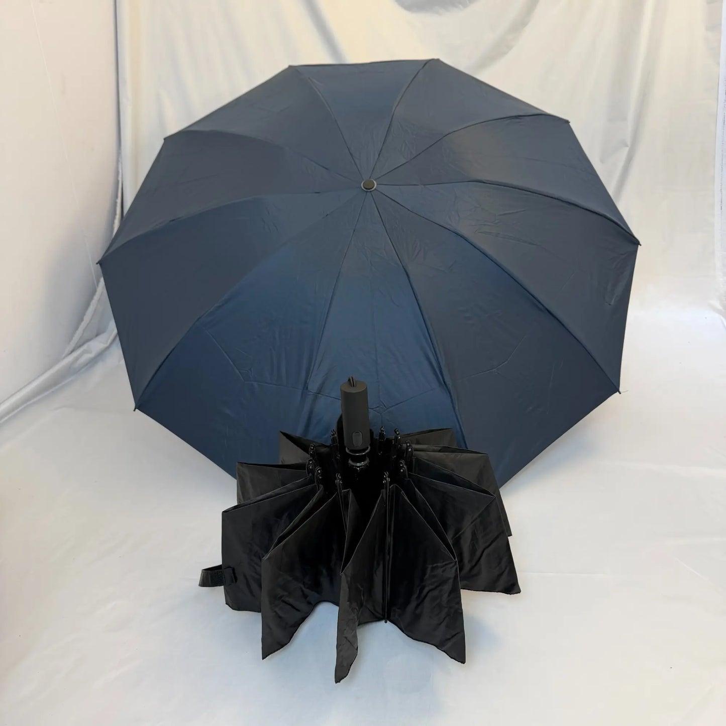 Large Auto Open Close Folding Umbrella with Loop Handle, Waterproof Portable Rain Umbrella for Car, Outdoor & Travel
