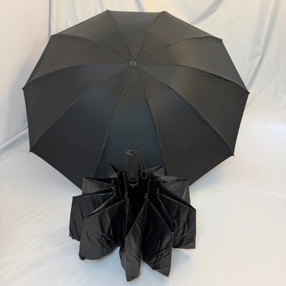 Large Auto Open Close Folding Umbrella with Loop Handle, Waterproof Portable Rain Umbrella for Car, Outdoor & Travel