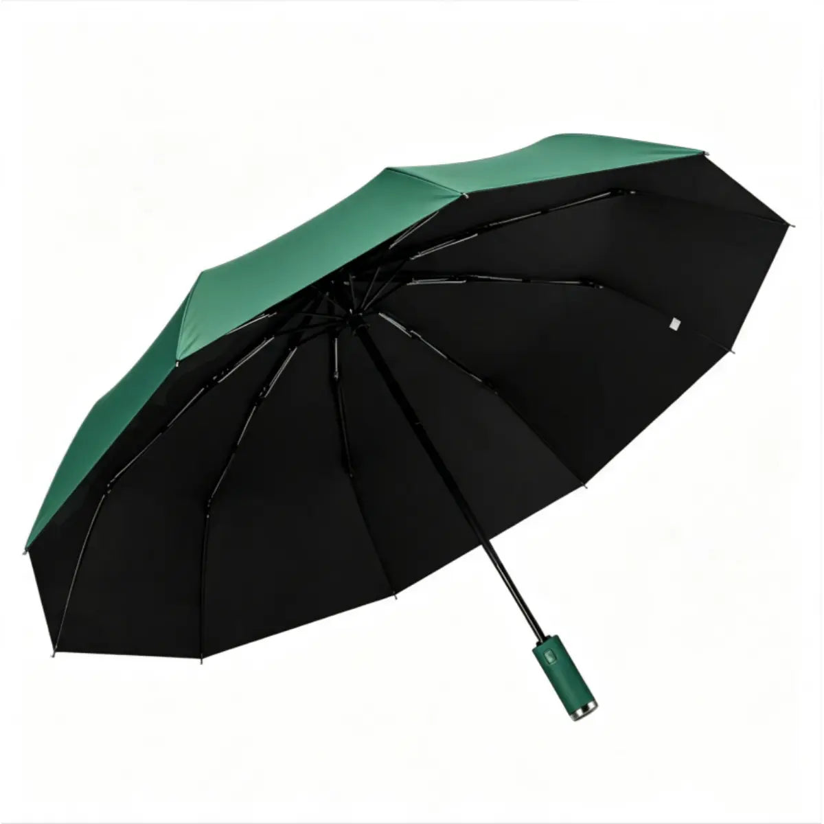 10 Ribs Fully Automatic Vinyl Umbrella, Trendy Business Foldable Parasol, UV Protection for Men & Women, Durable Design, 1pc