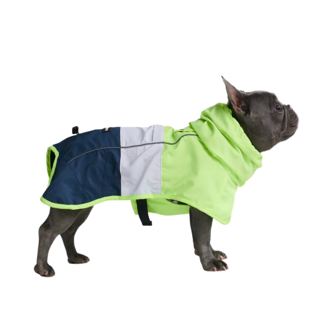 Spark Paws Dog Raincoat - Waterproof Rain Jacket w/Hood, Full Coverage | Waterproof Coat Covers Full Body incl. Belly - Reflective, Covered Harness Holes, Lightweight, Small, Medium & Large Dogs
