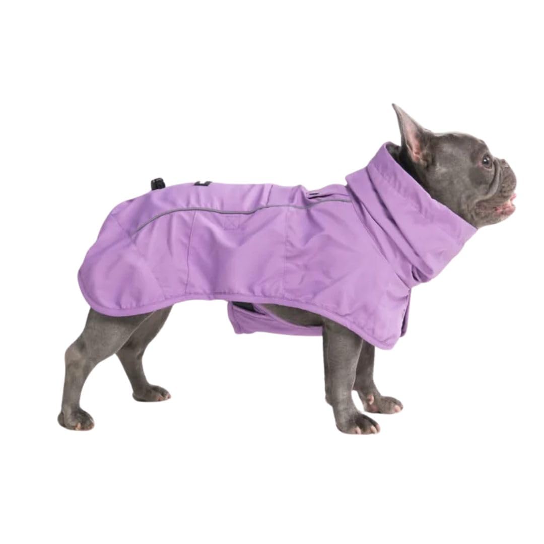 Spark Paws Dog Raincoat - Waterproof Rain Jacket w/Hood, Full Coverage | Waterproof Coat Covers Full Body incl. Belly - Reflective, Covered Harness Holes, Lightweight, Small, Medium & Large Dogs
