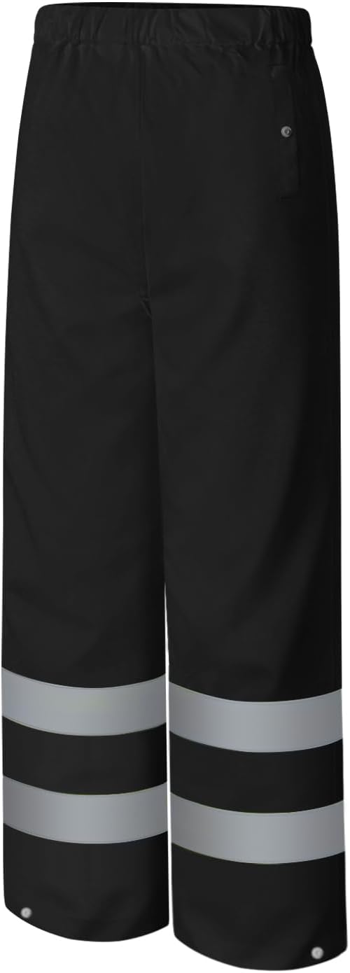 High Visibility Rain Pants, Hi Vis Rain Gear, Yellow, 4XL-5XL | High Vis Reflective Rain Pants for Men Women, Light Weight Safety Work Rain Gear for Outdoor Activities, Waterproof
