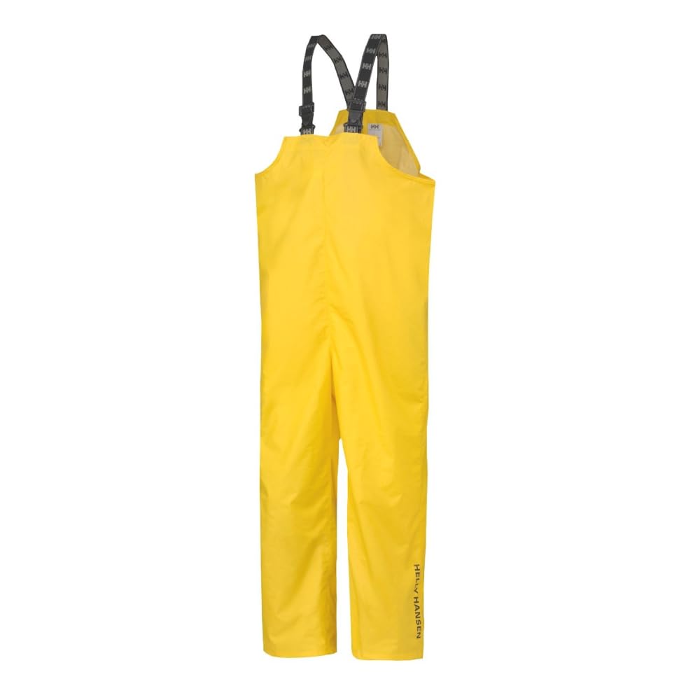Helly Hansen Mandal Waterproof Bib Overalls for Men, Fishing Pants | Zippered Chest Pocket, Straight-Cut Legs, Elastic Suspenders, Work Bibs for Men, Heavy Duty Rain Gear, Bib Overalls Men