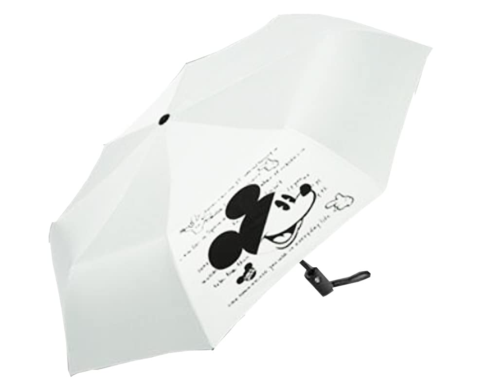 Finex Mickey Travel Compact Auto Folding Golf Umbrella with Auto Open Close One Button Handle & Wrist Strap