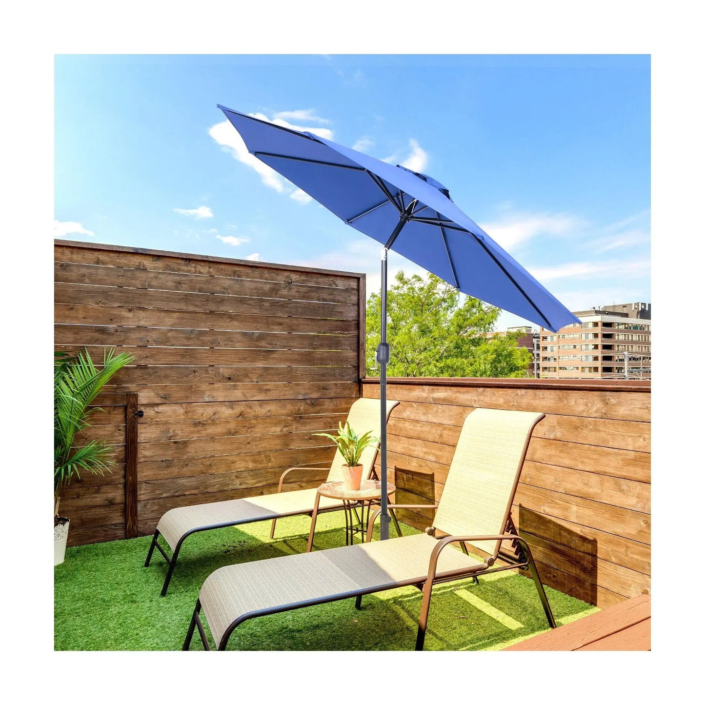 Backyard Expressions 9 Ft Patio Umbrella w/ Crank/Tilt