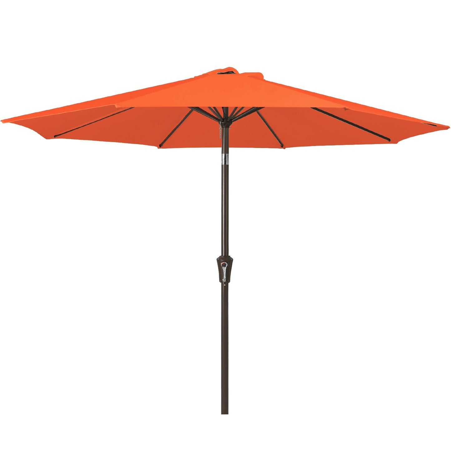 JEAREY 9FT Outdoor Patio Umbrella, Market Umbrella, Dark Blue | Outdoor Table Umbrellas with 8 Sturdy, Tilt & Crank UV Protection Waterproof for Garden, Deck, Backyard, Pool