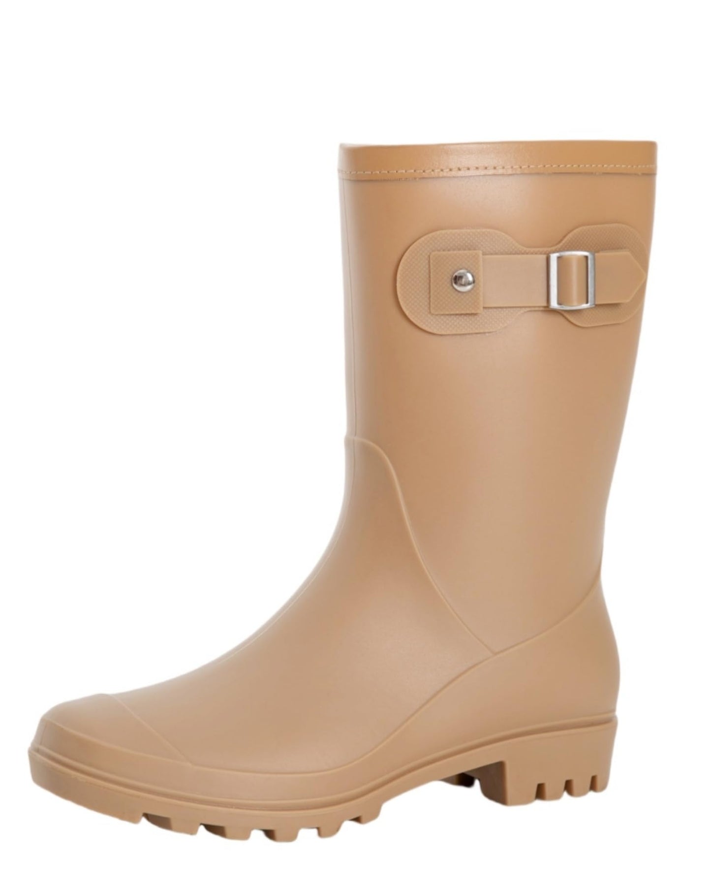 Women's Mid Calf Rain Boots Waterproof Fashion Garden Shoes Anti-slipping Rainboots For Women Comfortable Insole Light Rain Shoes