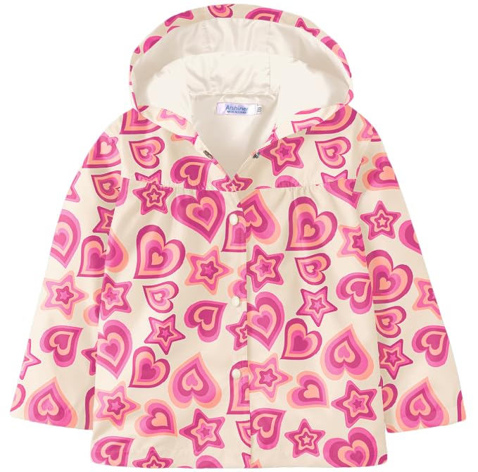 Arshiner Toddler Girls Waterproof Hooded Coat Jacket Outwear Raincoat