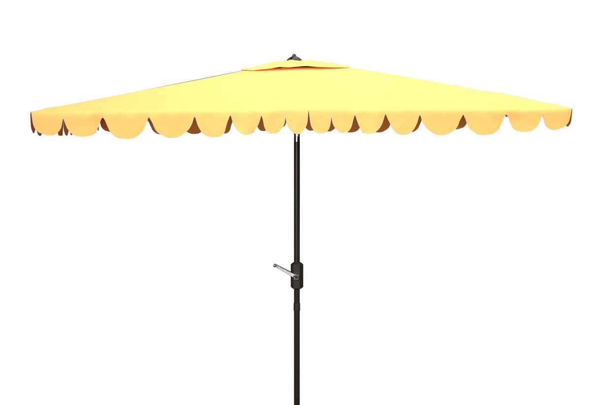 SAFAVIEH Outdoor Collection Venice Grey 7 x 10 Ft Rectangular Auto Tilt UV Protected Umbrella