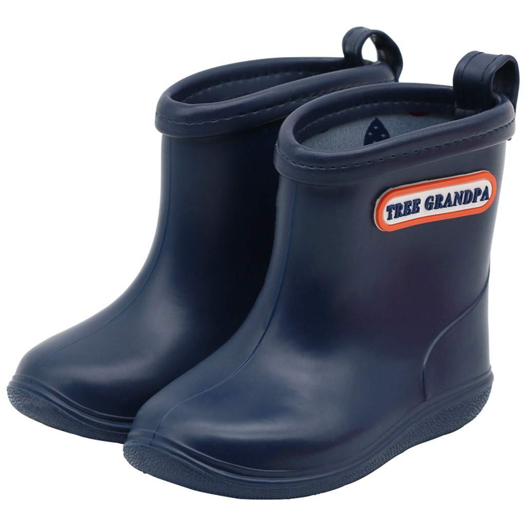 Toddler Rain Boots Kids Rain Shoes for Boys Girls Lightweight Breathable | Waterproof Shoes Comfortable,Easy-on,Soft,Flexible,Removable Insole,Non-Slip Outsole