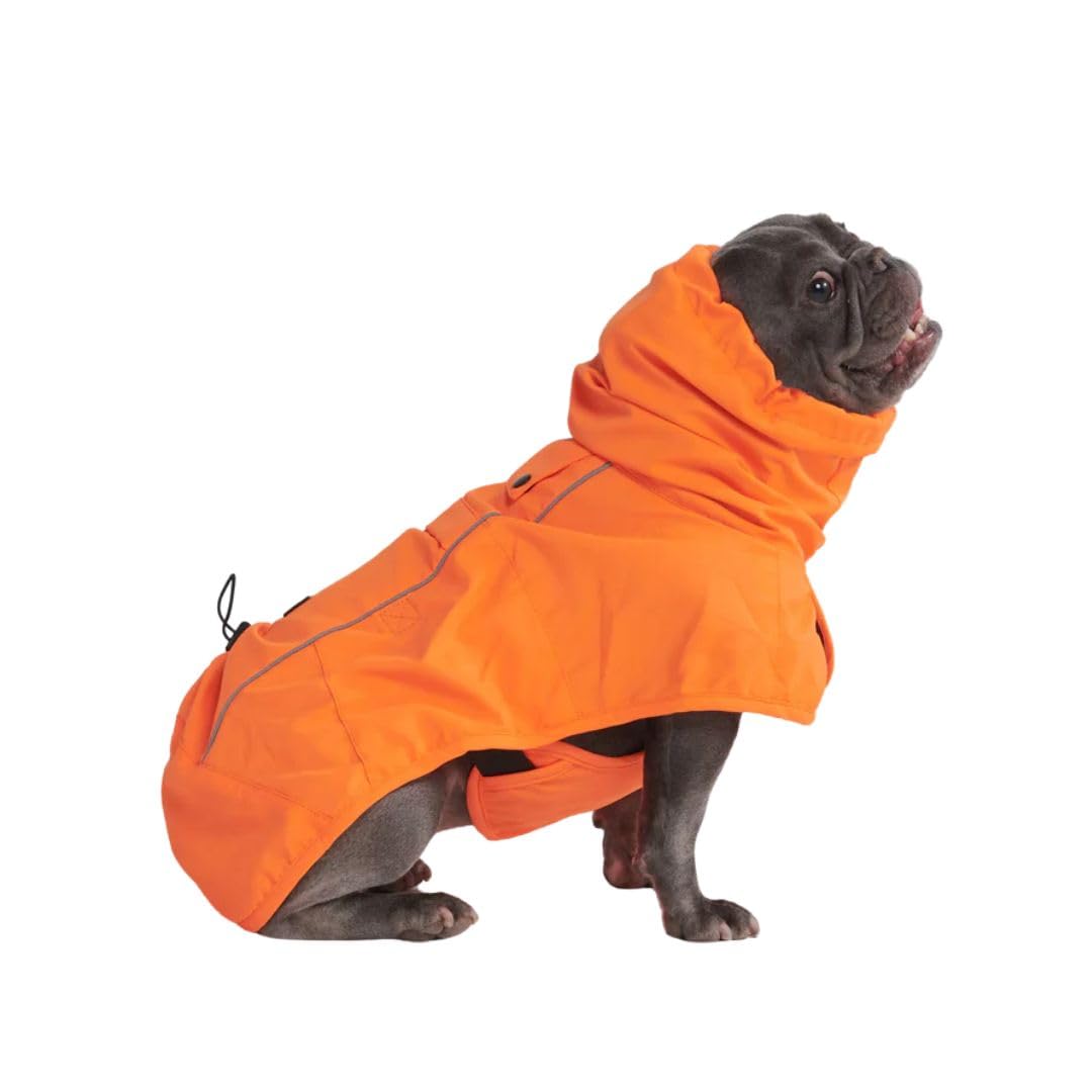 Spark Paws Dog Raincoat - Waterproof Rain Jacket w/Hood, Full Coverage | Waterproof Coat Covers Full Body incl. Belly - Reflective, Covered Harness Holes, Lightweight, Small, Medium & Large Dogs