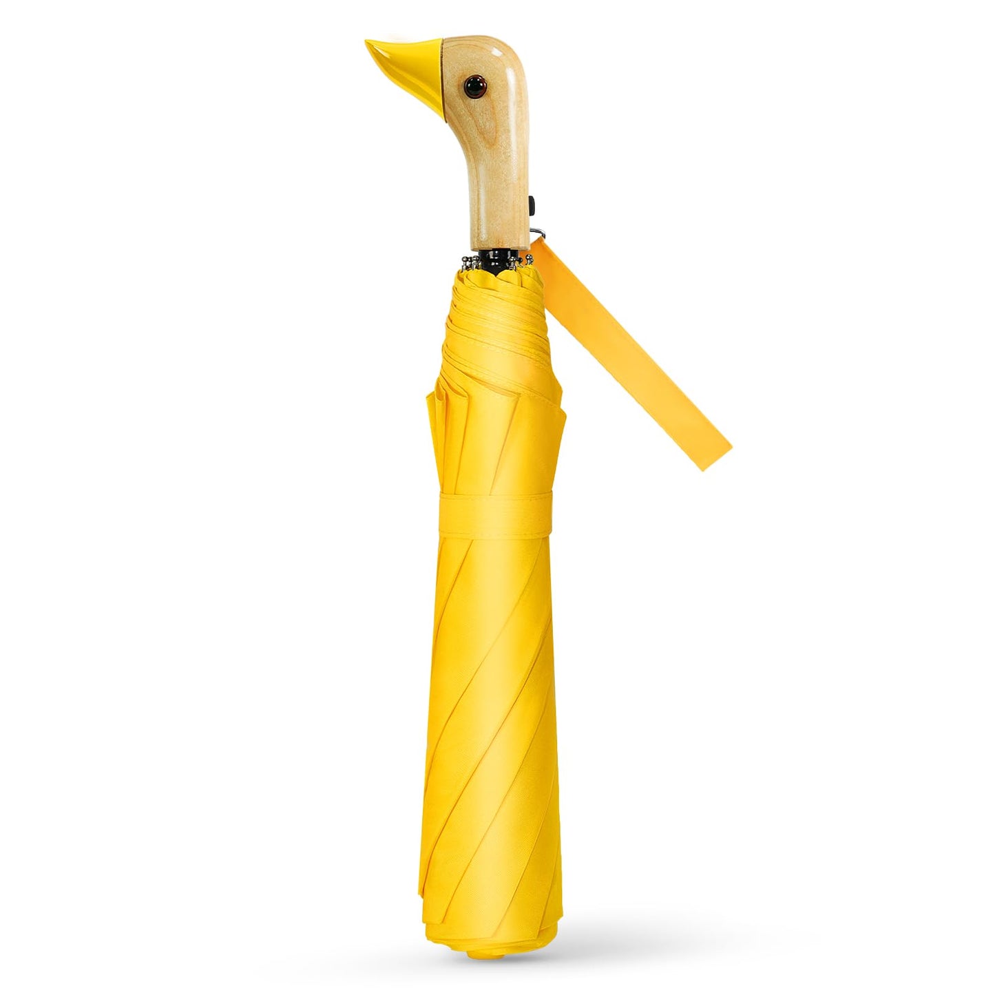 Duck Umbrella Travel Size Cute Compact Portable Waterproof for Kids Gifts | Cute duck beak handle for women/kids/commute/travel & gifts. 42 inch arc, 17 inch fold.