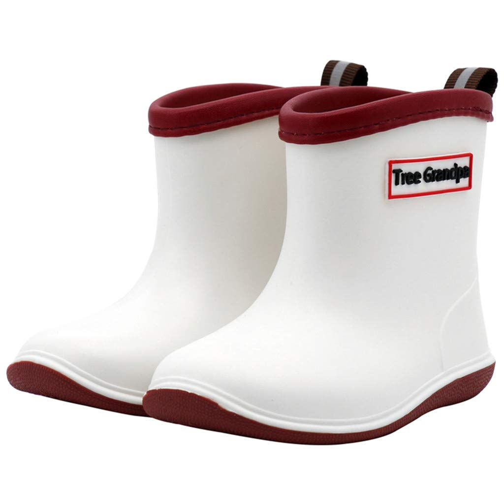 Toddler Rain Boots Kids Rain Shoes for Boys Girls Lightweight Breathable | Waterproof Shoes Comfortable,Easy-on,Soft,Flexible,Removable Insole,Non-Slip Outsole