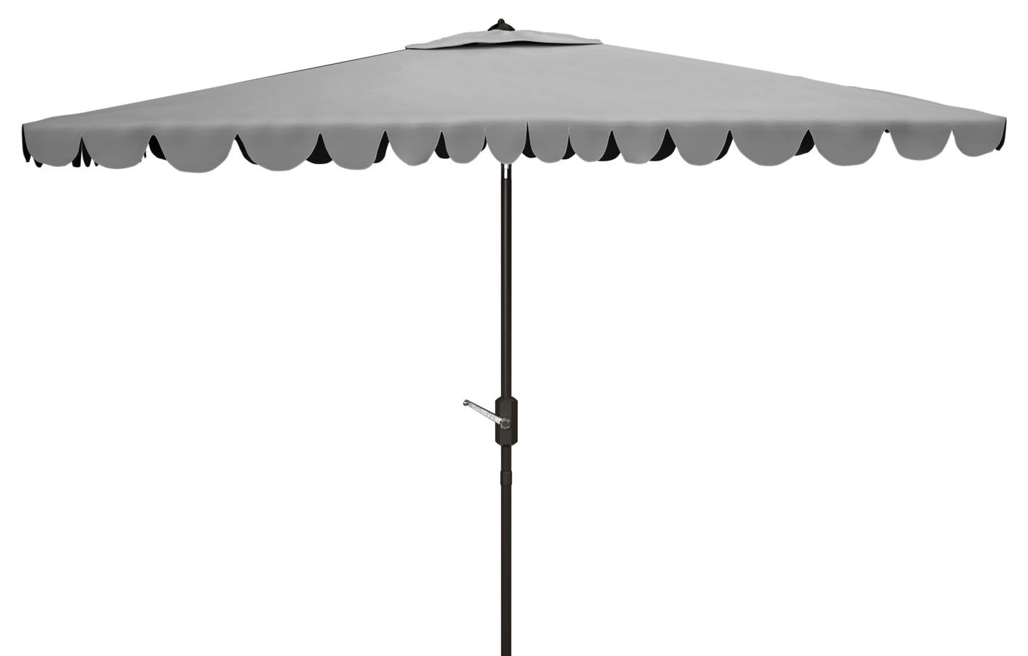 SAFAVIEH Outdoor Collection Venice Grey 7 x 10 Ft Rectangular Auto Tilt UV Protected Umbrella