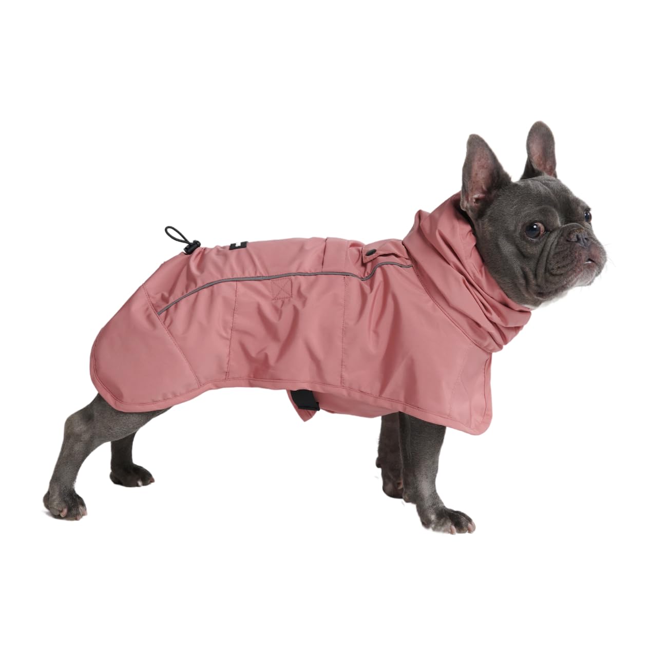 Spark Paws Dog Raincoat - Waterproof Rain Jacket w/Hood, Full Coverage | Waterproof Coat Covers Full Body incl. Belly - Reflective, Covered Harness Holes, Lightweight, Small, Medium & Large Dogs