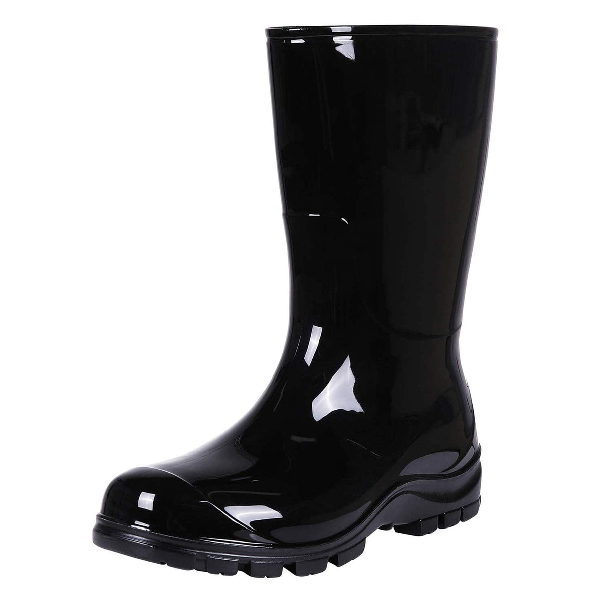 Asgard Women's Mid Calf Rain Boots Printed Waterproof Rubber Boots Short Garden Shoes