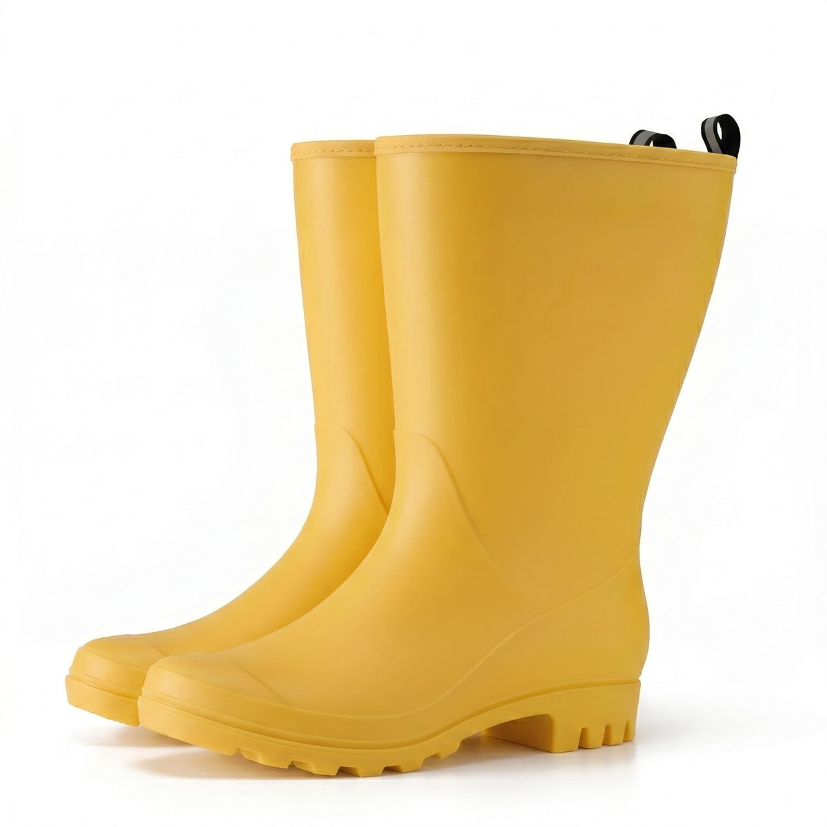 HISEA Women Rubber Boots Wide Calf Rain Boots | Seamless Matte Surface Waterproof PVC Rubber Rain Shoes for Farm Barn Garden Outdoor Work