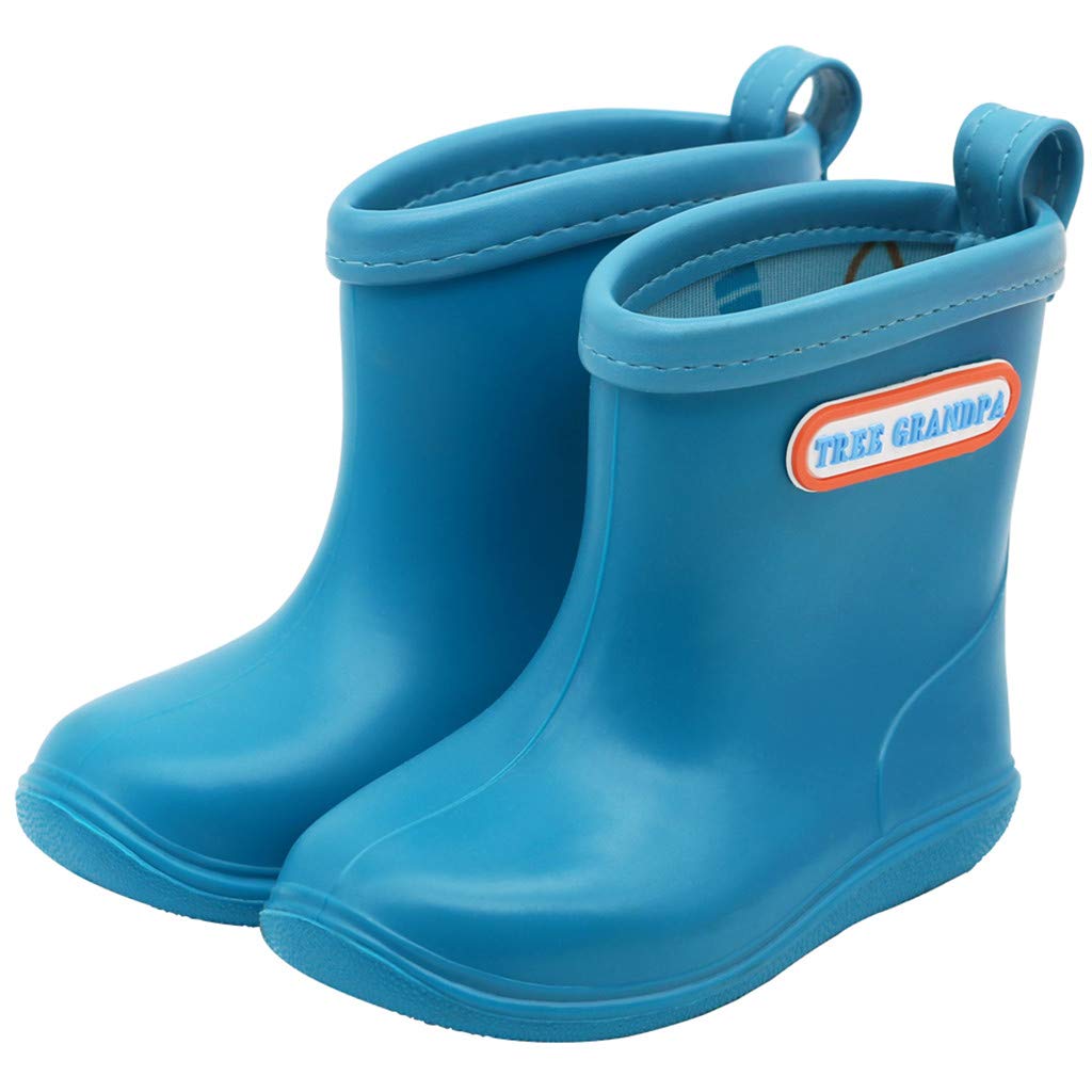 Toddler Rain Boots Kids Rain Shoes for Boys Girls Lightweight Breathable | Waterproof Shoes Comfortable,Easy-on,Soft,Flexible,Removable Insole,Non-Slip Outsole
