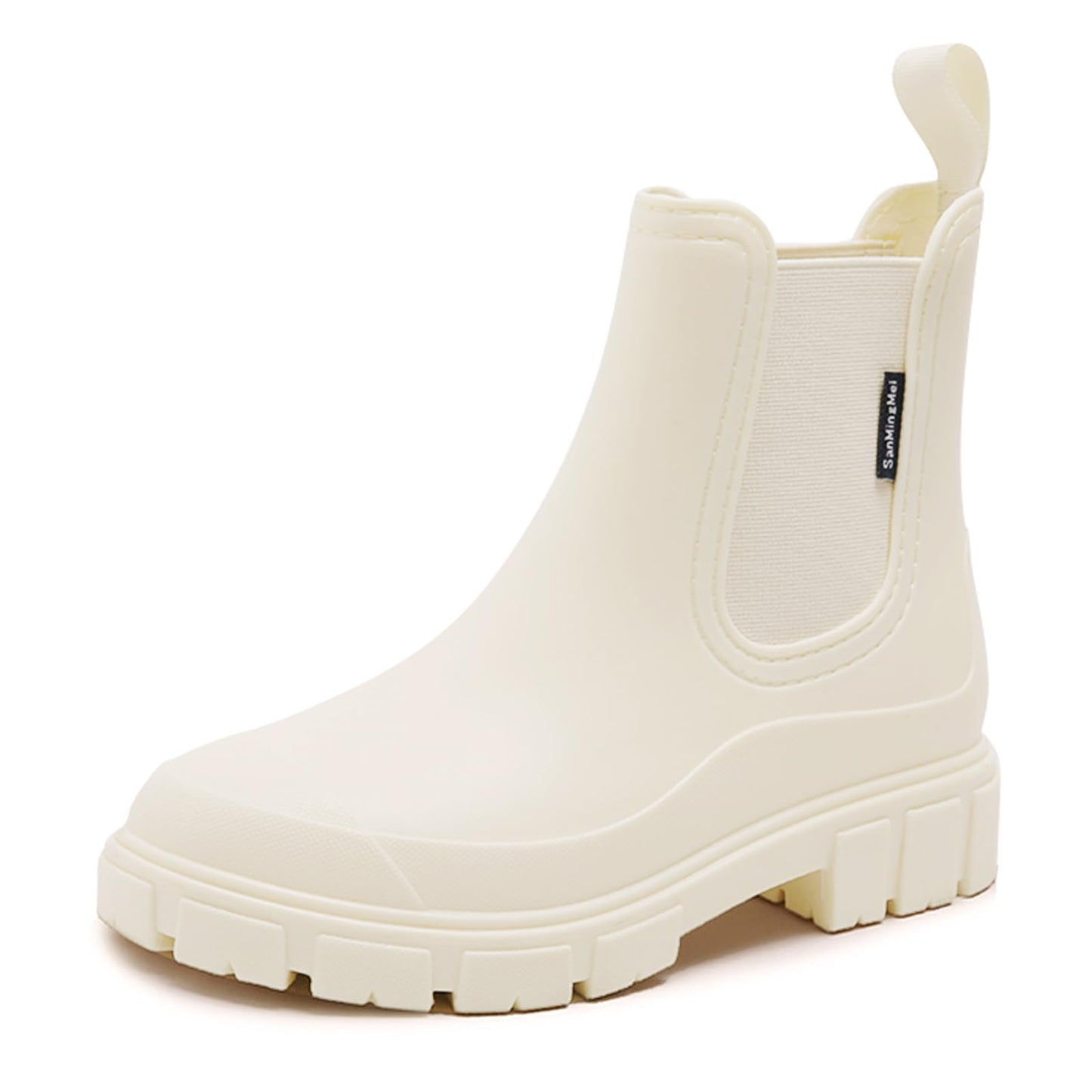 Drecage Womens Rain Boots Waterproof Rubber Garden Shoes Short Ankle Chelsea Boots Slip-Resistant
