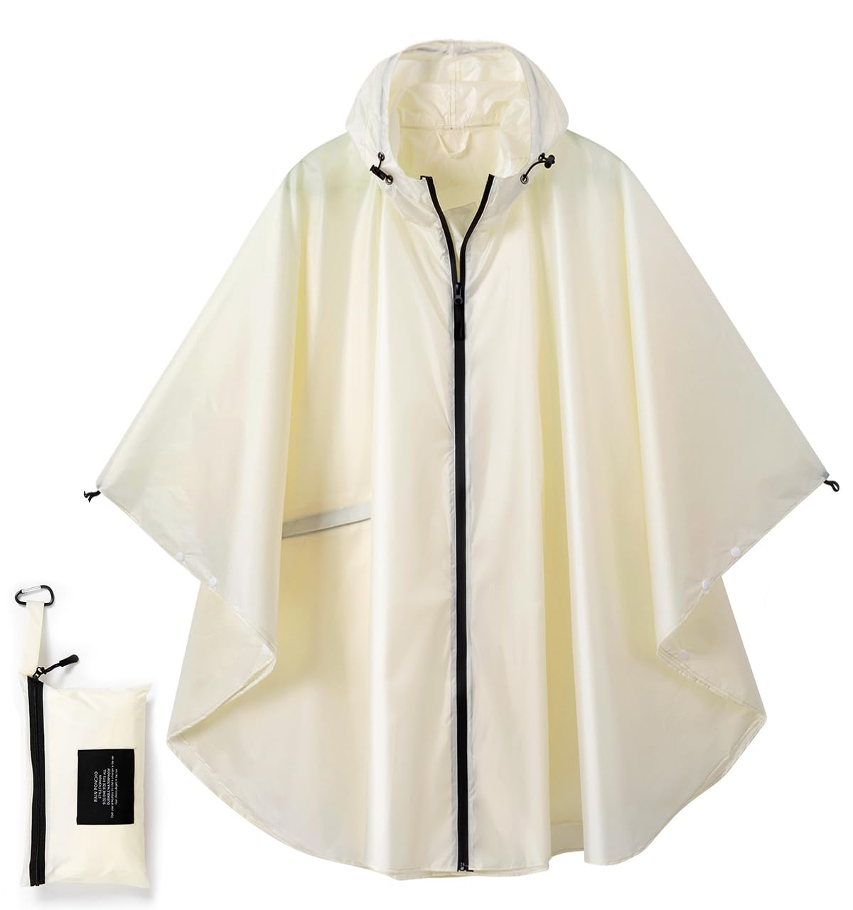 Fashion Hooded Rain Poncho Waterproof Raincoat Jacket with pocket for Women/Men/Adult