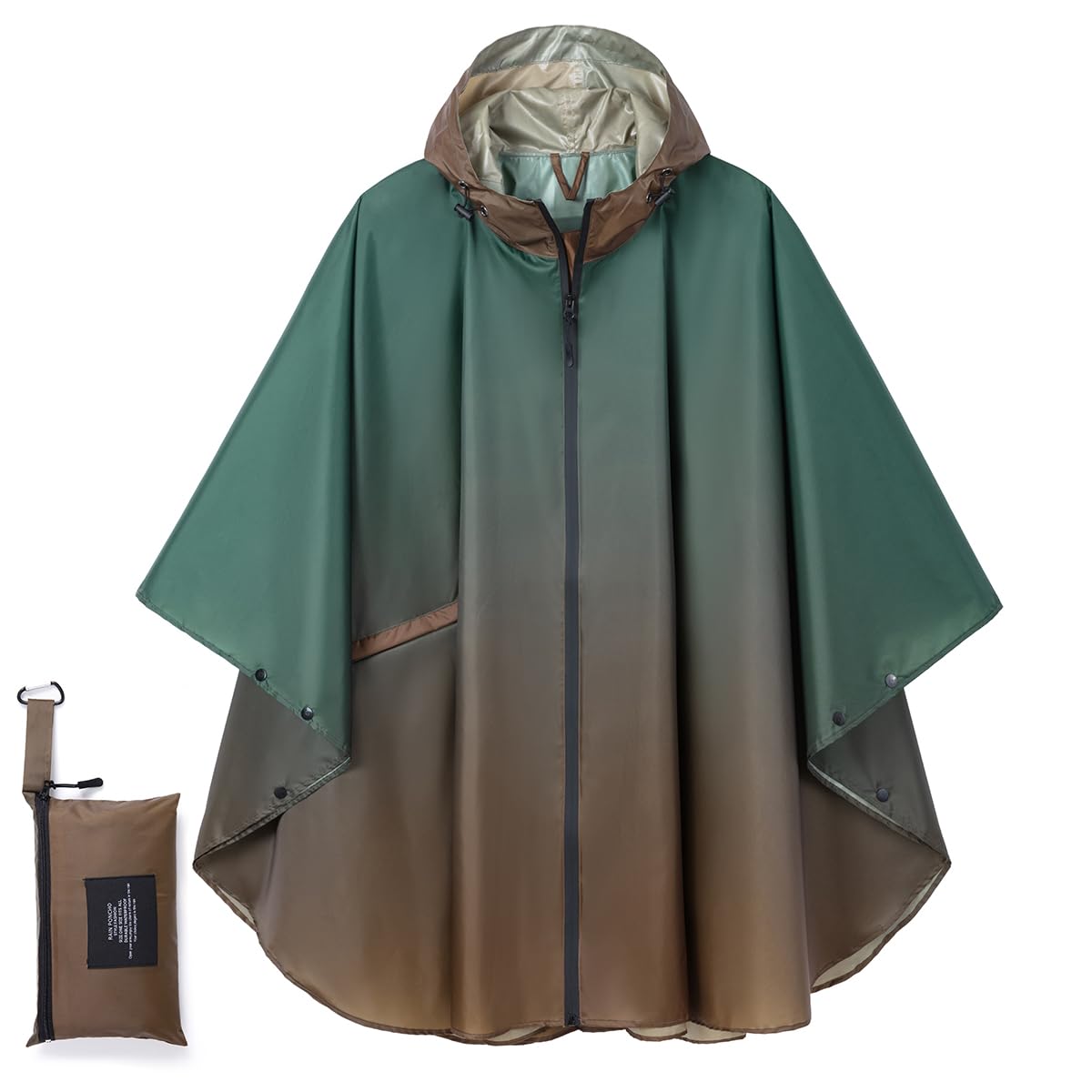 Fashion Hooded Rain Poncho Waterproof Raincoat Jacket with pocket for Women/Men/Adult