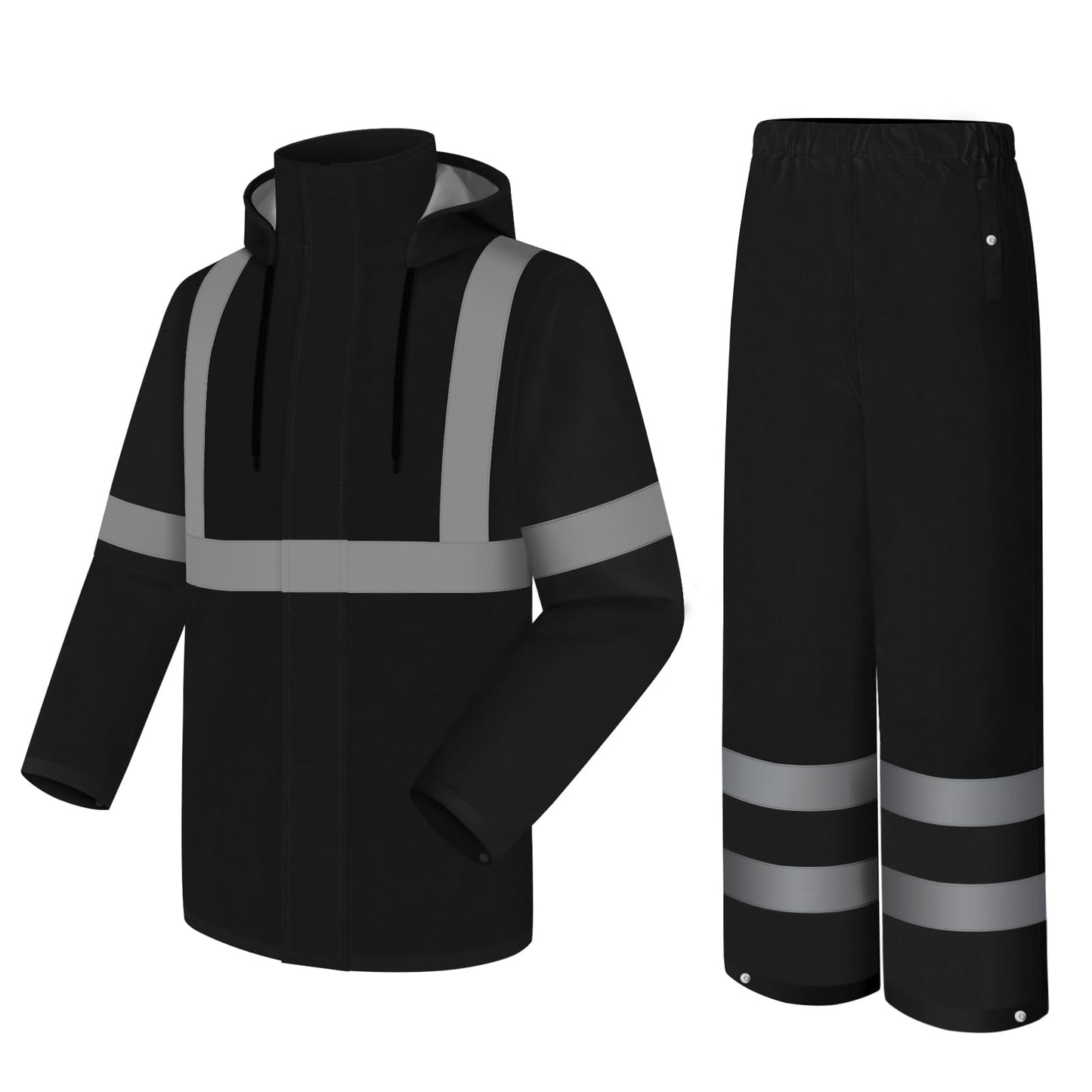 High Visibility Rain Pants, Hi Vis Rain Gear, Yellow, 4XL-5XL | High Vis Reflective Rain Pants for Men Women, Light Weight Safety Work Rain Gear for Outdoor Activities, Waterproof