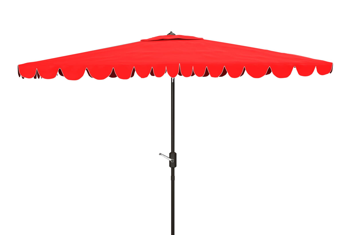 SAFAVIEH Outdoor Collection Venice Grey 7 x 10 Ft Rectangular Auto Tilt UV Protected Umbrella