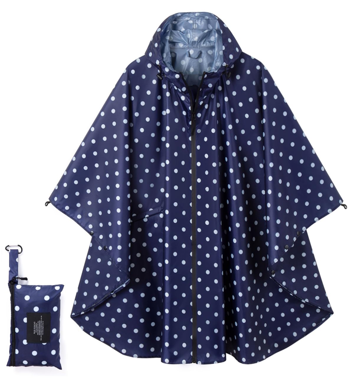 Fashion Hooded Rain Poncho Waterproof Raincoat Jacket with pocket for Women/Men/Adult