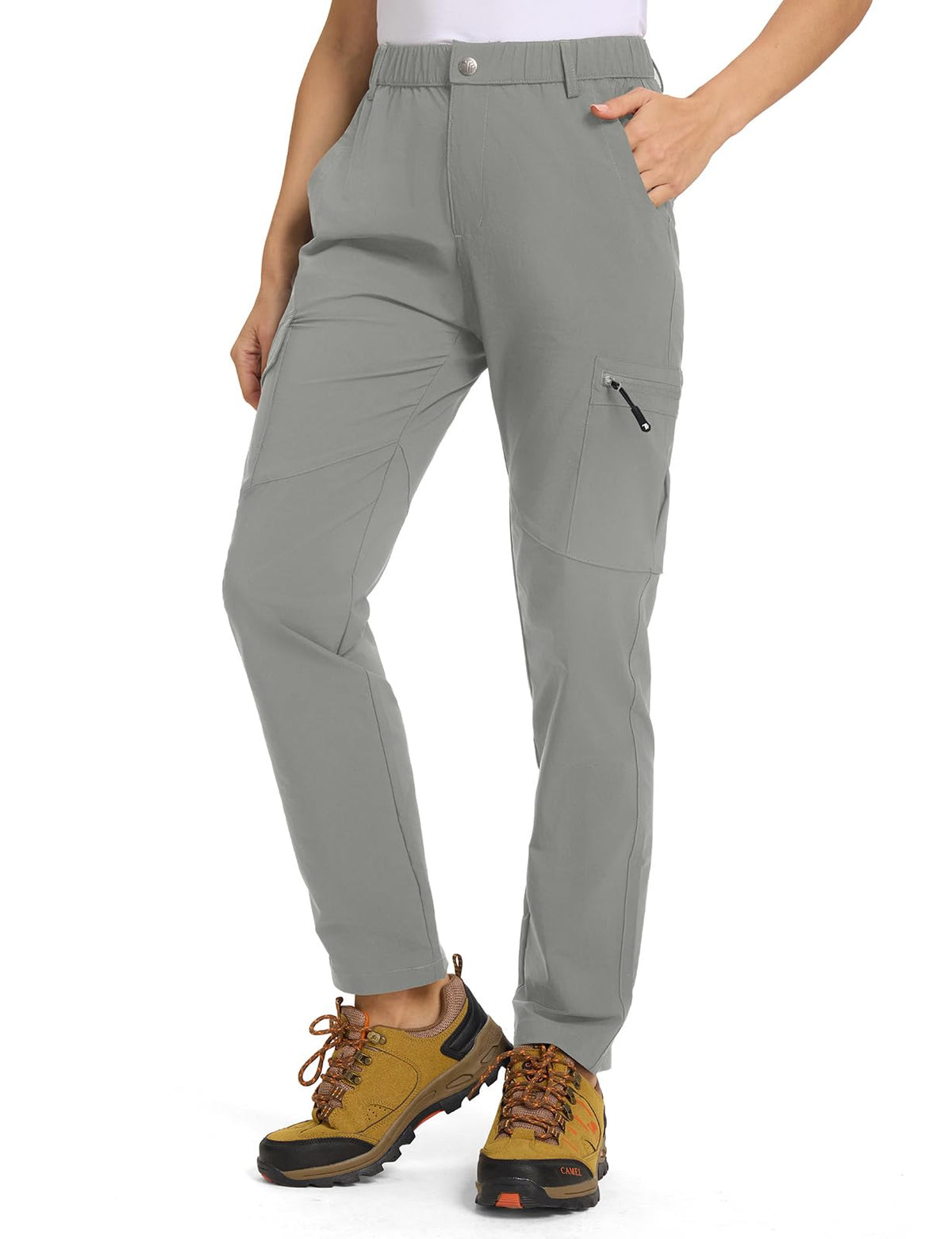 TBMPOY Women's Hiking Cargo Pants Lightweight Water Resistant Quick Dry Fishing Camping Travel Work Pant with 6 Pockets