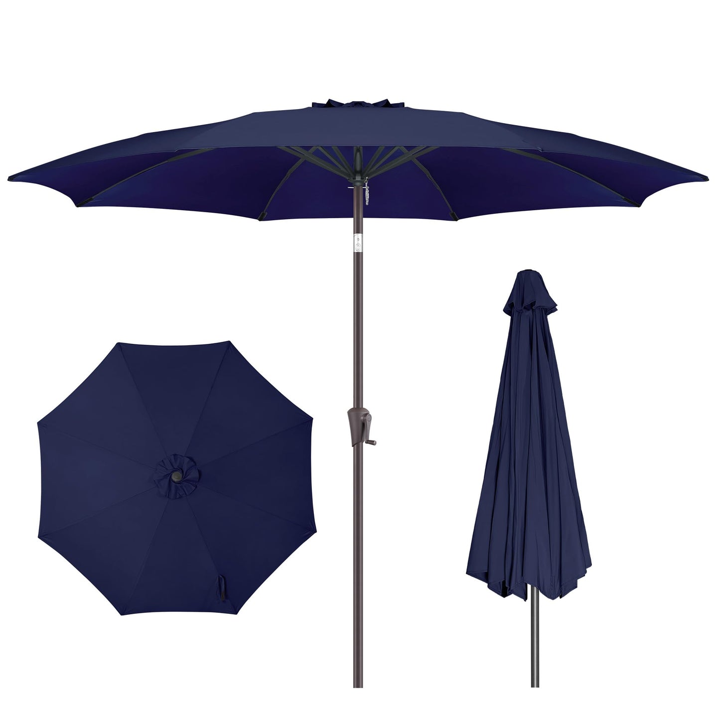 Patio Umbrella Rectangular with Button Tilt, 6.5 x 10ft Ivory | Waterproof UV Protection, Rectangle Porch Deck Umbrella for Pool, Table, Garden, Backyard, Provides Shade
