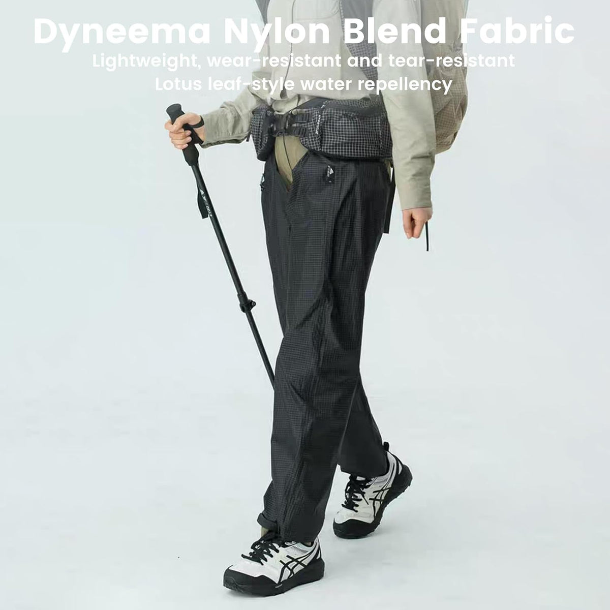 Men's Rain Pants, Minimalist Pants for Men Women, Waterproof Packable Windproof Rain Gear Adjustable Pant