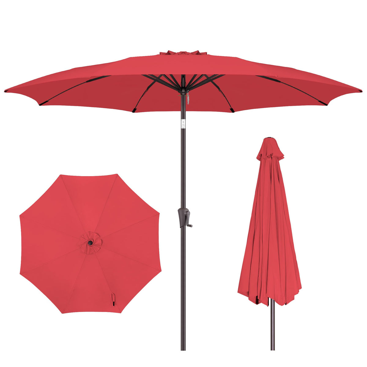 Patio Umbrella Rectangular with Button Tilt, 6.5 x 10ft Ivory | Waterproof UV Protection, Rectangle Porch Deck Umbrella for Pool, Table, Garden, Backyard, Provides Shade