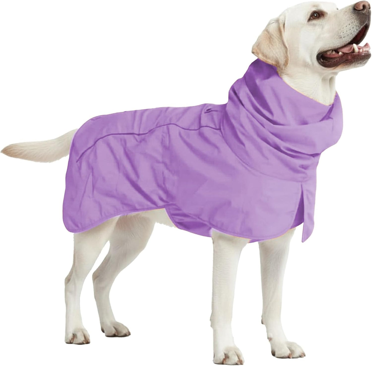 Spark Paws Dog Raincoat - Waterproof Rain Jacket w/Hood, Full Coverage | Waterproof Coat Covers Full Body incl. Belly - Reflective, Covered Harness Holes, Lightweight, Small, Medium & Large Dogs