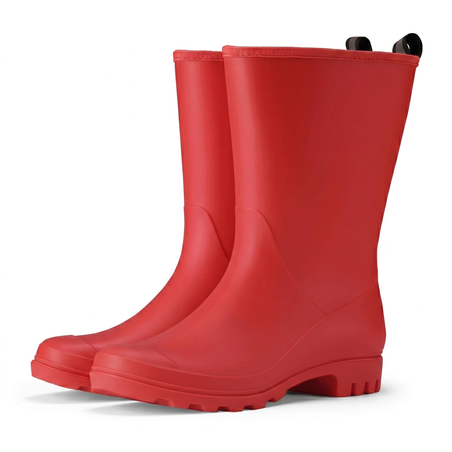 HISEA Women Rubber Boots Wide Calf Rain Boots | Seamless Matte Surface Waterproof PVC Rubber Rain Shoes for Farm Barn Garden Outdoor Work