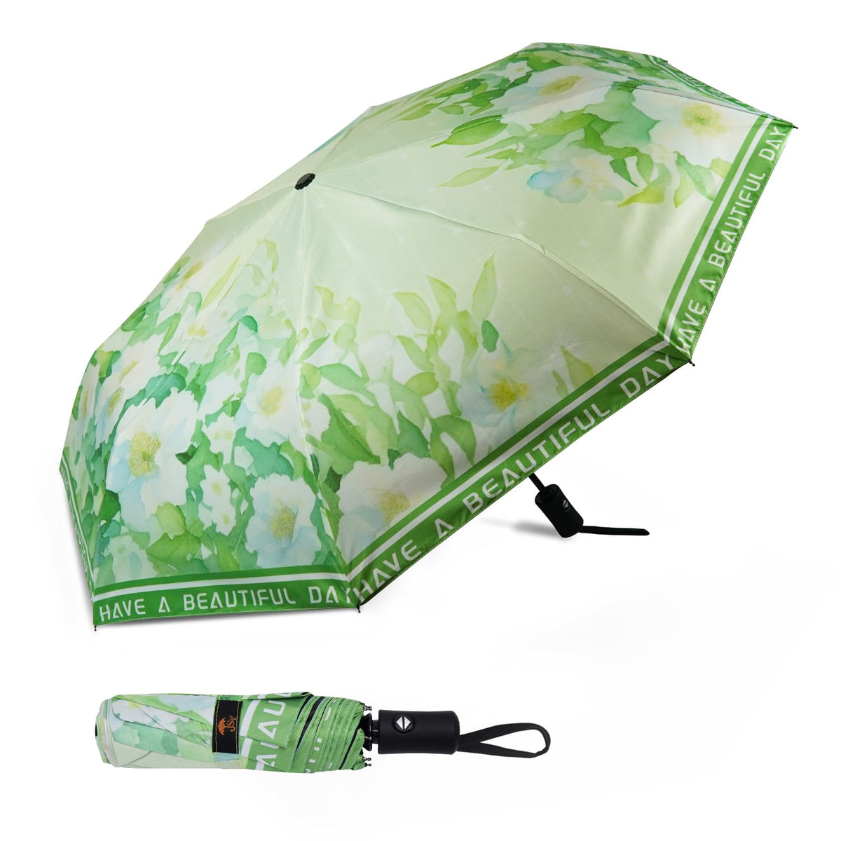 SY COMPACT Travel Umbrella - Windproof Automatic Compact Umbrellas for Rain | Small & Portable, UV Sun Protection, 11" Folded Travel Size, Fits in Backpack & Car, for Walking & Commutes, Factory Direct
