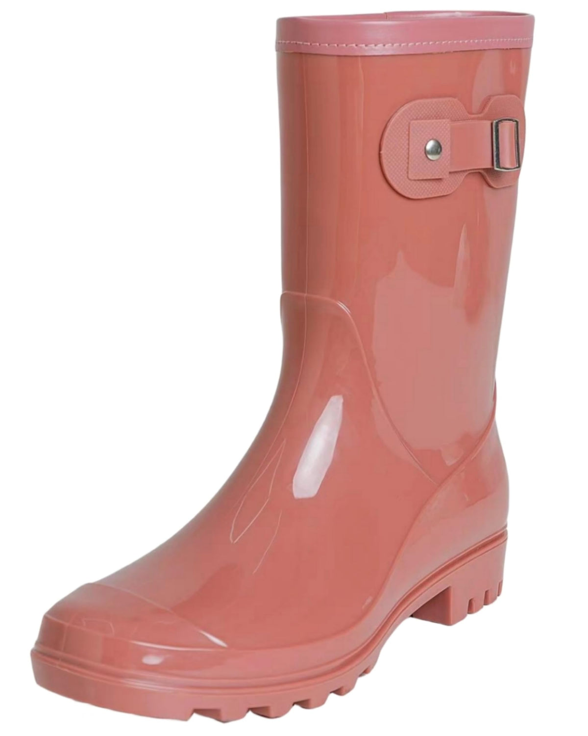 Women's Mid Calf Rain Boots Waterproof Fashion Garden Shoes Anti-slipping Rainboots For Women Comfortable Insole Light Rain Shoes