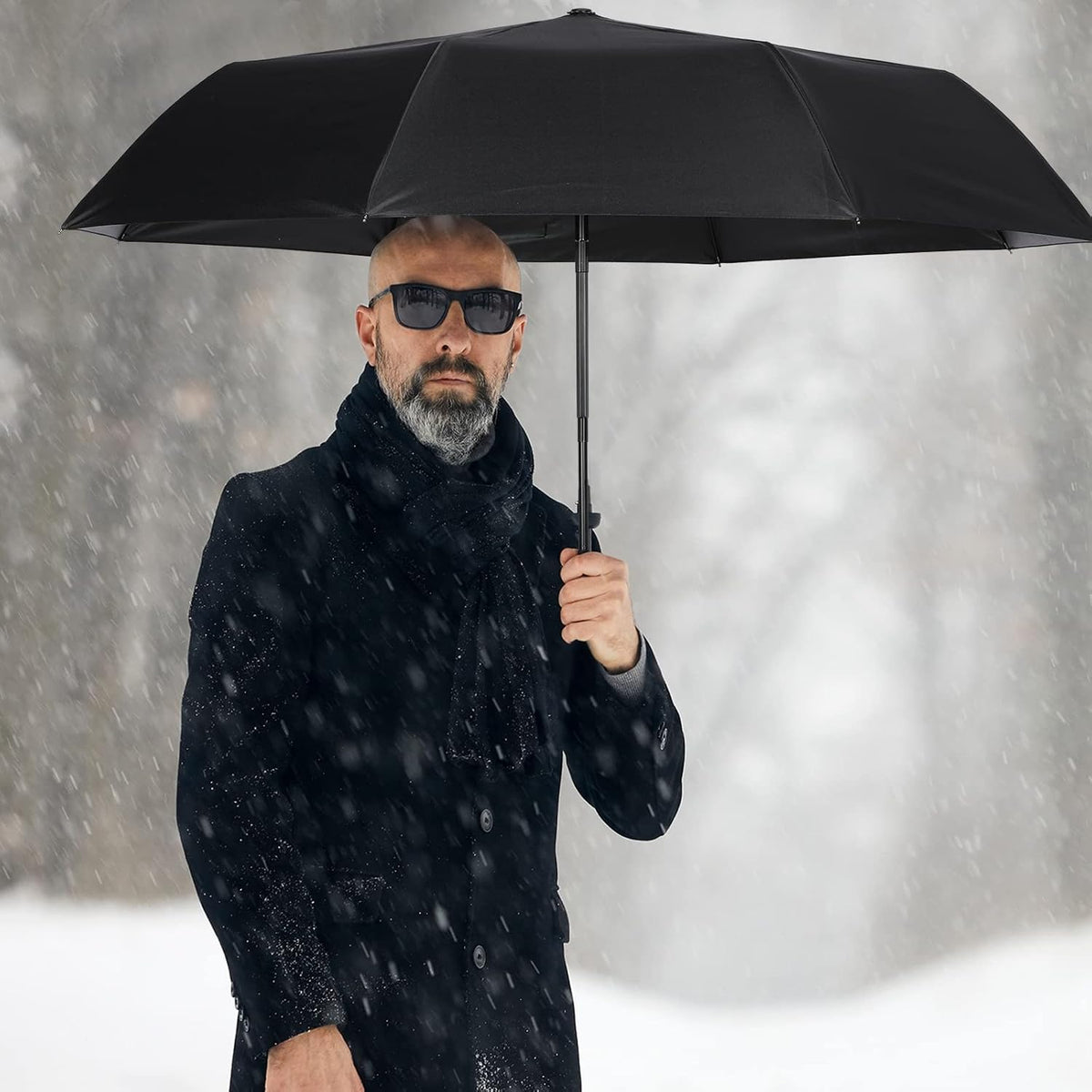 Jexine Windproof Travel Umbrella Compact Small