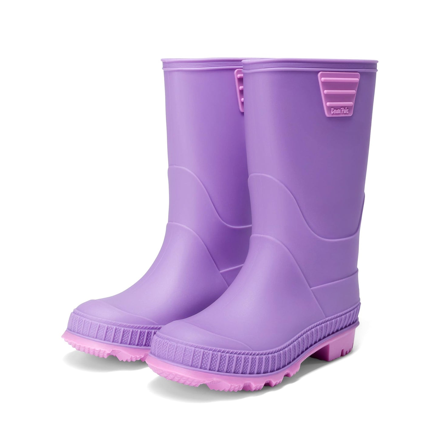 DREAM PAIRS Kids Waterproof Outdoor Rain Boots | Lightweight,Non-Slip Outsole,Easy-On,Unisex Boys Girls,Outdoor Puddle Rainy Day Play