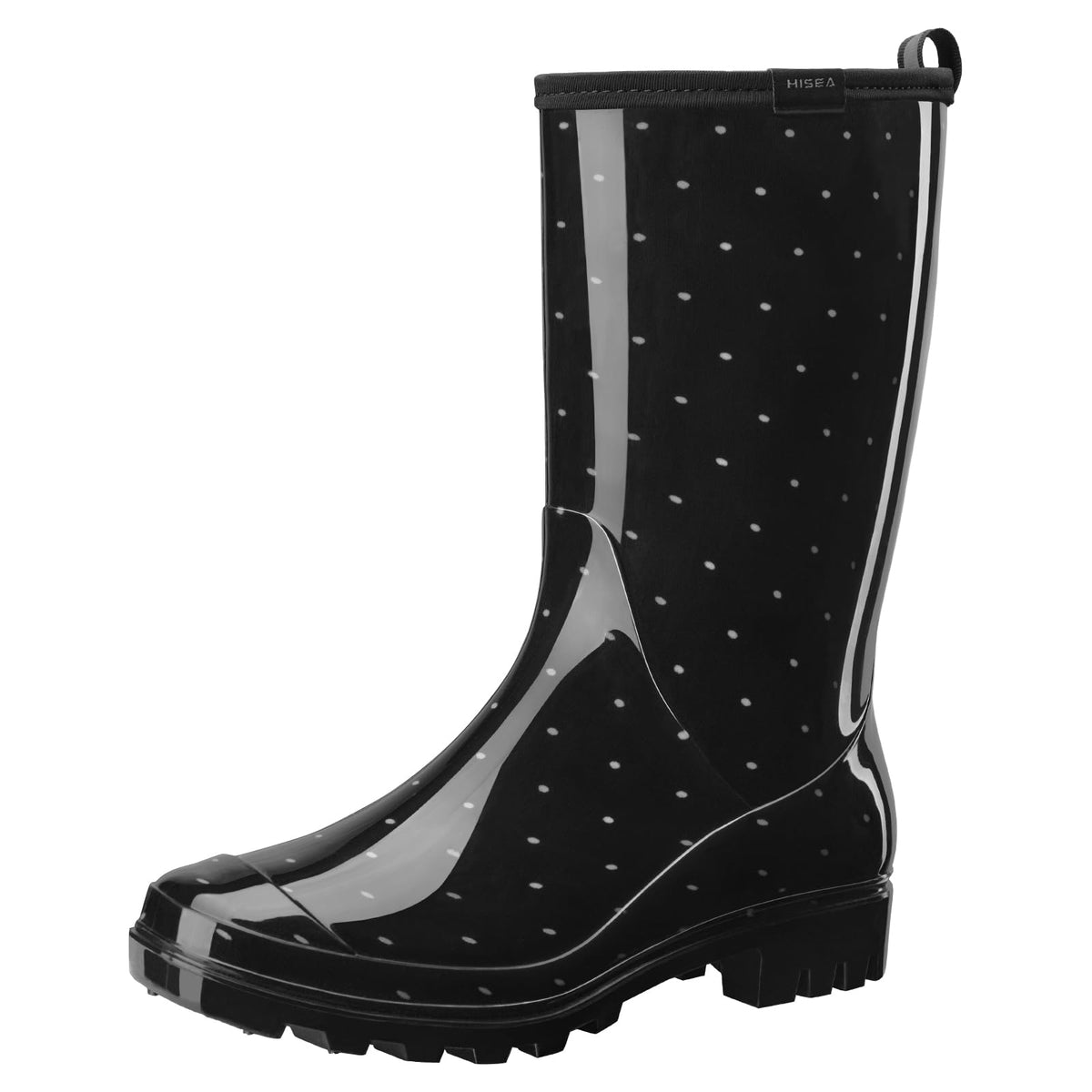 HISEA Women's Rain Boots Waterproof Mid Calf Garden Farm Rubber Boots | Wide Calf Slip-Resistant Rubber Ladies' Boots Lightweight for Garden, Farm, Outdoor Work & Rainy Days