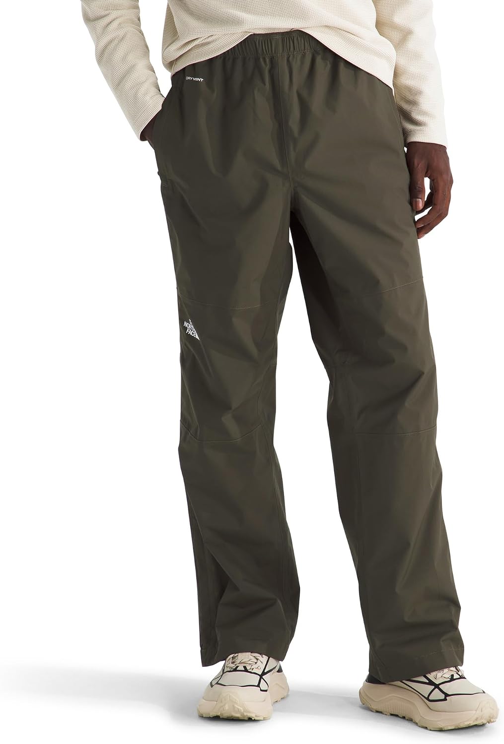 The North Face Men's Antora Rain Pant - Breathable & Waterproof Hiking Pants, Elastic Waistband, Adjustable Drawcord
