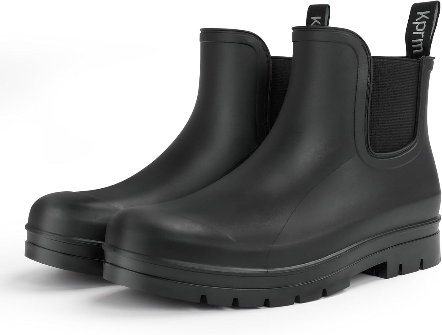 Women's Short Rain Boots Waterproof Chelsea Ankle Rubber Garden Shoes | Fashion Ladies Matte Surface Short Chelsea PVC Rainboots Non-Slip Lightweight Outdoor Booties for Gardening Farming Walking