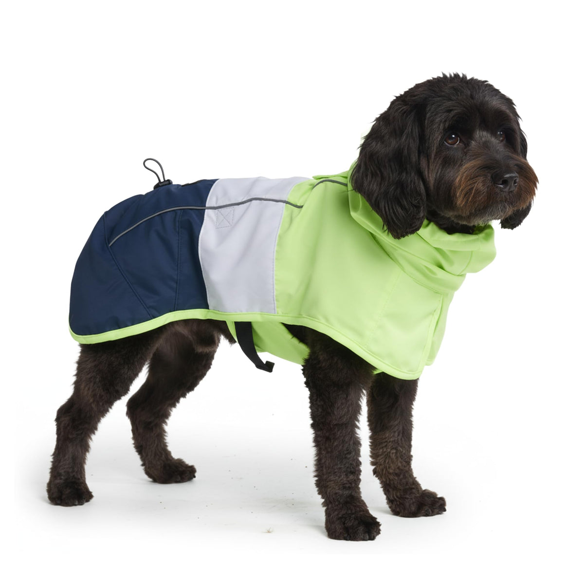 Spark Paws Dog Raincoat - Waterproof Rain Jacket w/Hood, Full Coverage | Waterproof Coat Covers Full Body incl. Belly - Reflective, Covered Harness Holes, Lightweight, Small, Medium & Large Dogs